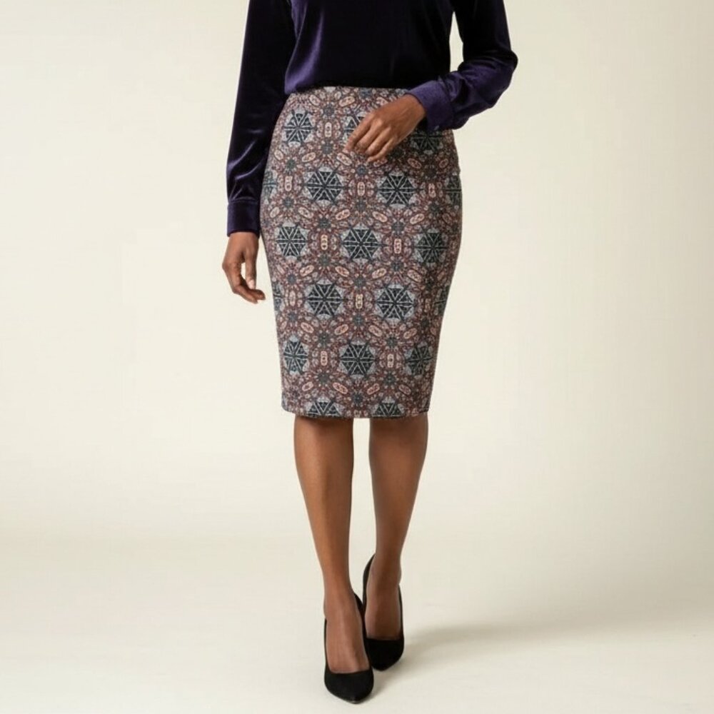 LULAROE | Printed Stretch Pull-on Pencil Skirt Sz XS